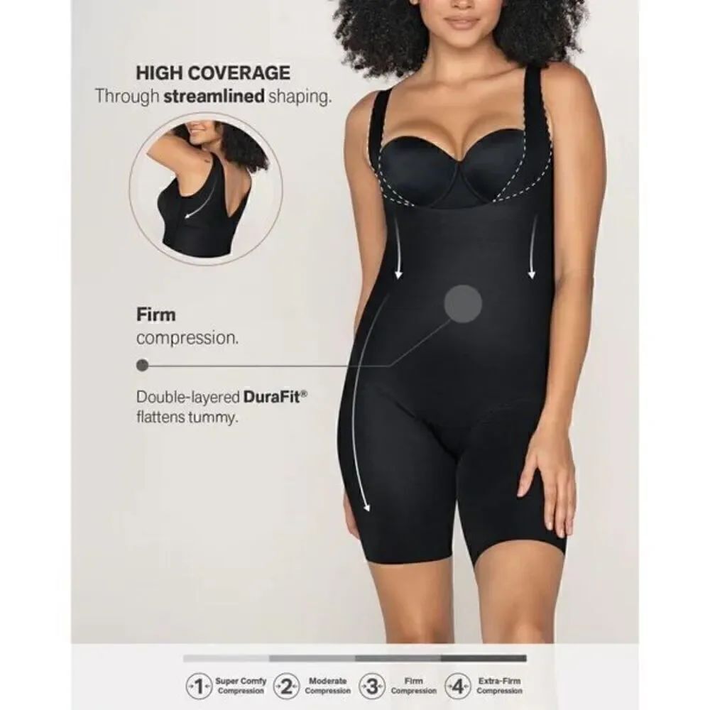 LEONISA NWT Total Smooth Undetectable Step-in Mid-Thigh Body Shaper M - Picture 5 of 7